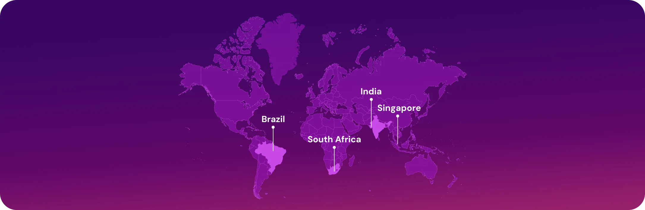 Image of a map indicating Brazil, India, Singapore, and South Africa as the best servers for getting bot lobbies in MW3